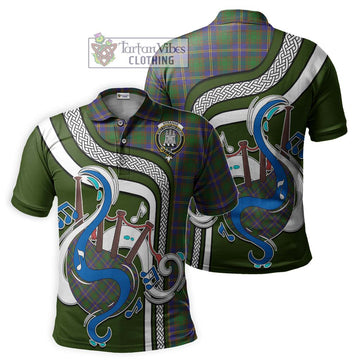 Strange of Balkaskie Tartan Polo Shirt with Epic Bagpipe Style