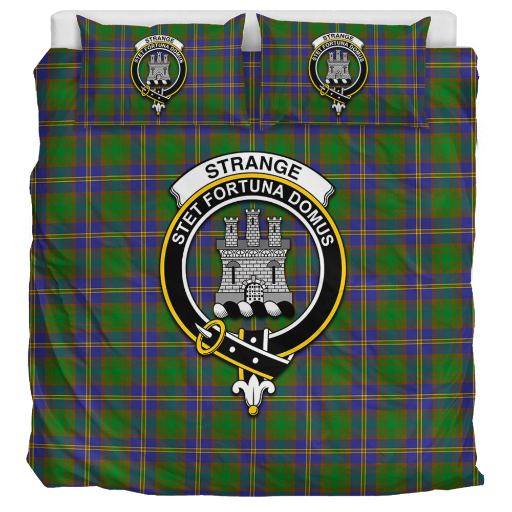 Strange of Balkaskie Tartan Bedding Set with Family Crest UK Bedding Set UK Super King 104*94 inch - Tartan Vibes Clothing