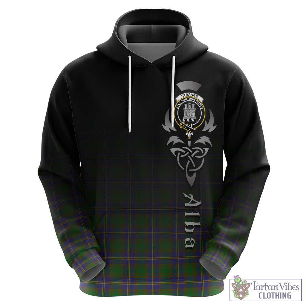 Tartan Vibes Clothing Strange of Balkaskie Tartan Hoodie Featuring Alba Gu Brath Family Crest Celtic Inspired