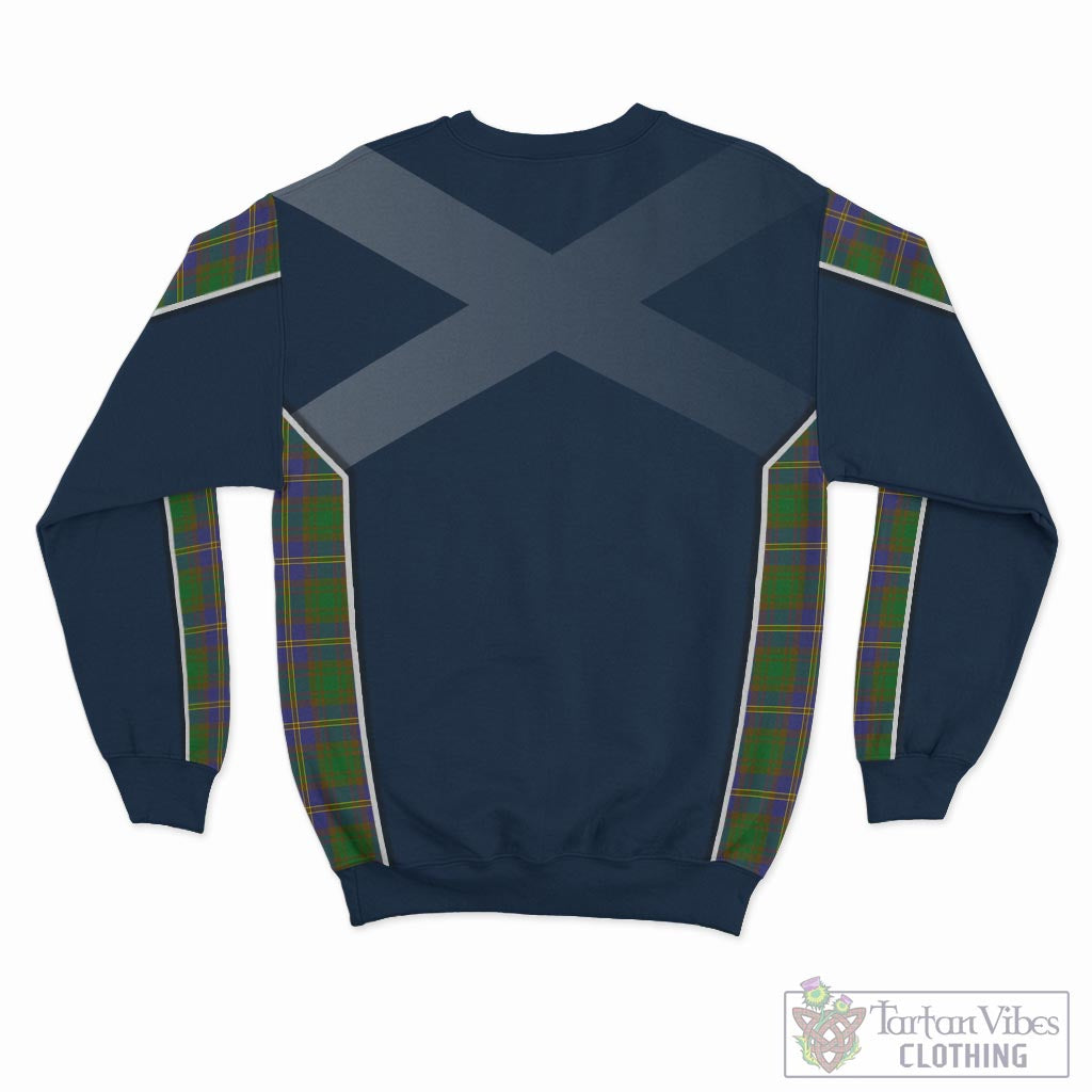 Tartan Vibes Clothing Strange of Balkaskie Tartan Sweater with Family Crest and Lion Rampant Vibes Sport Style