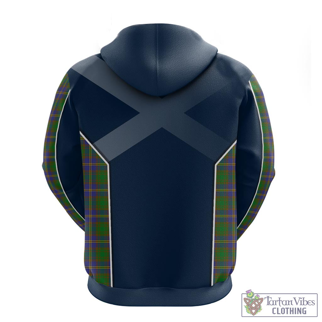 Tartan Vibes Clothing Strange of Balkaskie Tartan Hoodie with Family Crest and Lion Rampant Vibes Sport Style