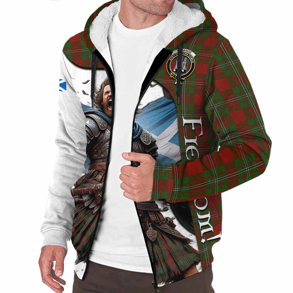 Tartan Vibes Clothing Strange (Strang) Crest Tartan Sherpa Hoodie Inspired by the Freedom of Scottish Warrior