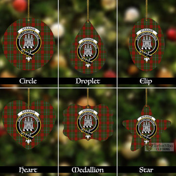 Strange (Strang) Tartan Christmas Aluminium Ornament with Family Crest