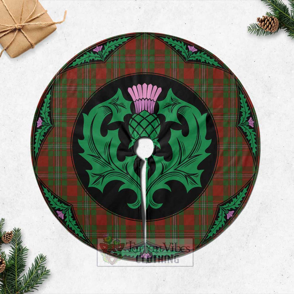 Tartan Vibes Clothing Strange (Strang) Tartan Christmas Tree Skirt Scottish Thistle Style