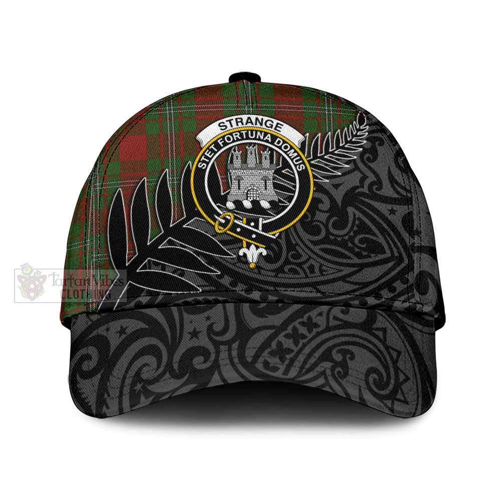 Tartan Vibes Clothing Strange (Strang) Tartan Classic Cap with New Zealand Silver Fern Half Style