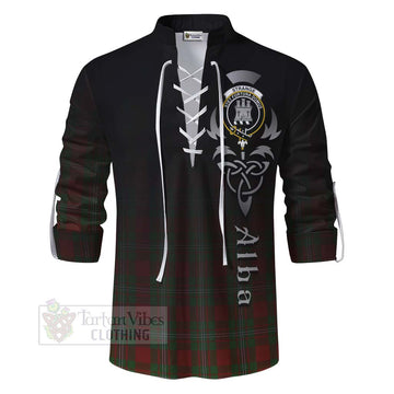 Strange (Strang) Tartan Ghillie Kilt Shirt Featuring Alba Gu Brath Family Crest Celtic Inspired