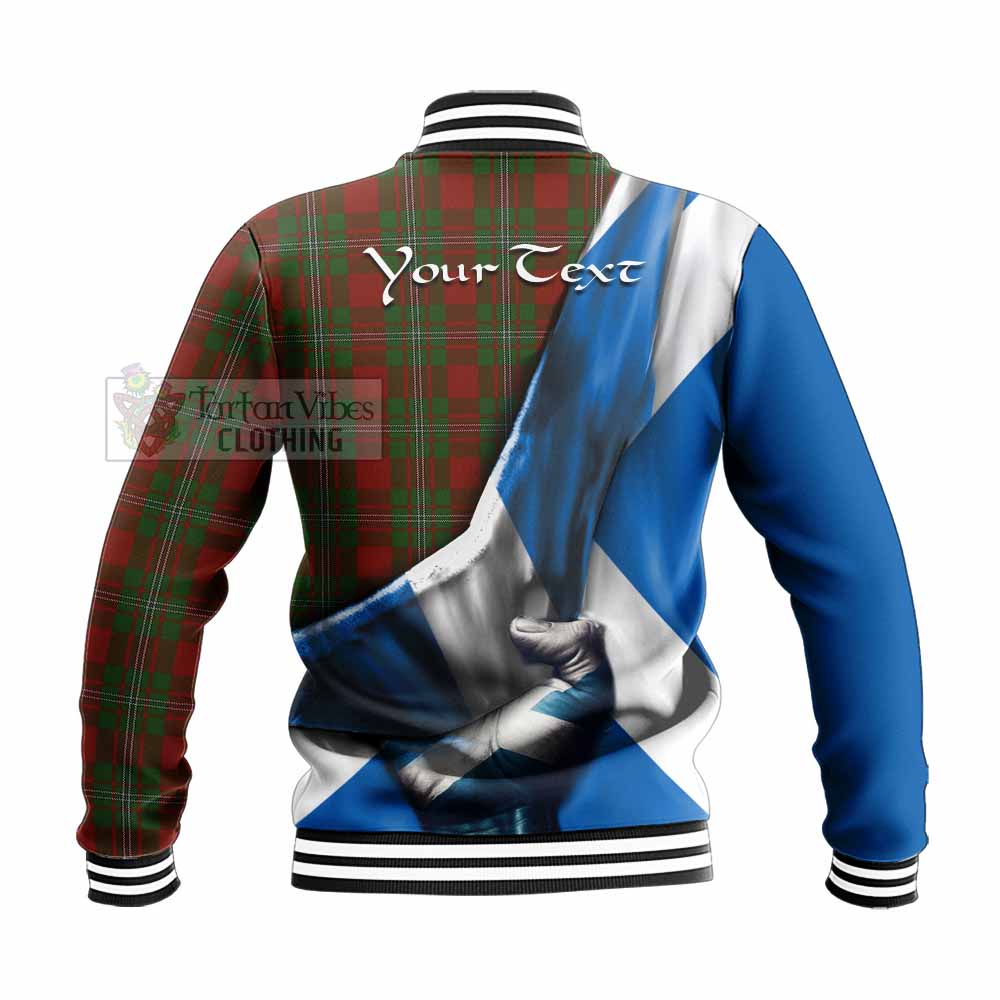 Tartan Vibes Clothing Strange (Strang) Tartan Baseball Jacket with Family Crest Scotland Patriotic Style