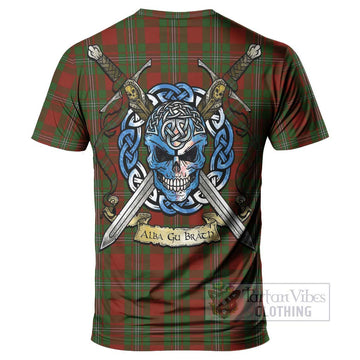 Strange (Strang) Tartan T-Shirt with Family Crest Celtic Skull Style