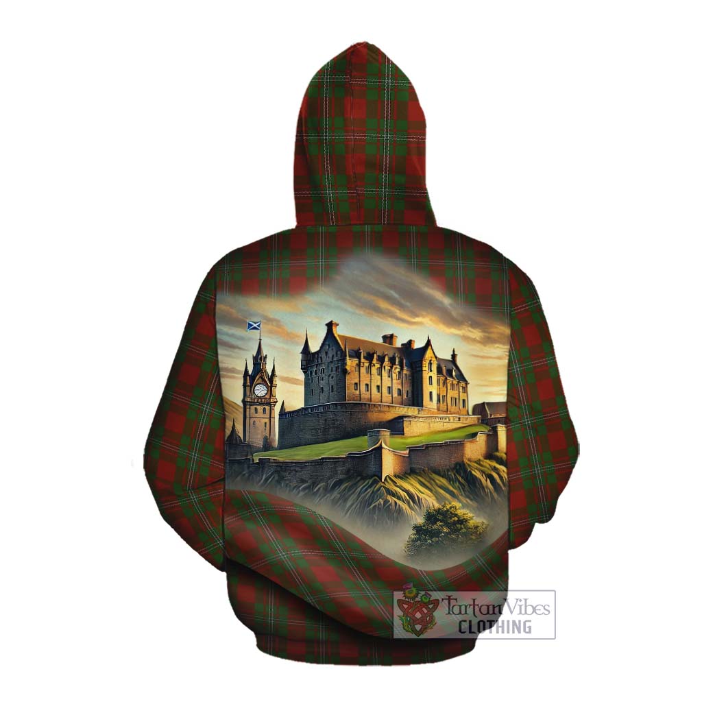 Strange (Strang) Tartan Family Crest Cotton Hoodie with Scottish Ancient Castle Style Pullover Hoodie - Tartan Vibes Clothing