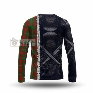 Strange (Strang) Tartan Long Sleeve T-Shirt with Family Crest Cross Sword Thistle Celtic Vibes