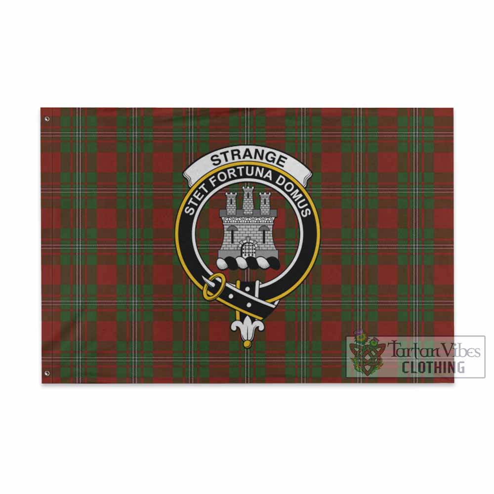 Strange (Strang) Tartan House Flag with Family Crest - Tartan Vibes Clothing
