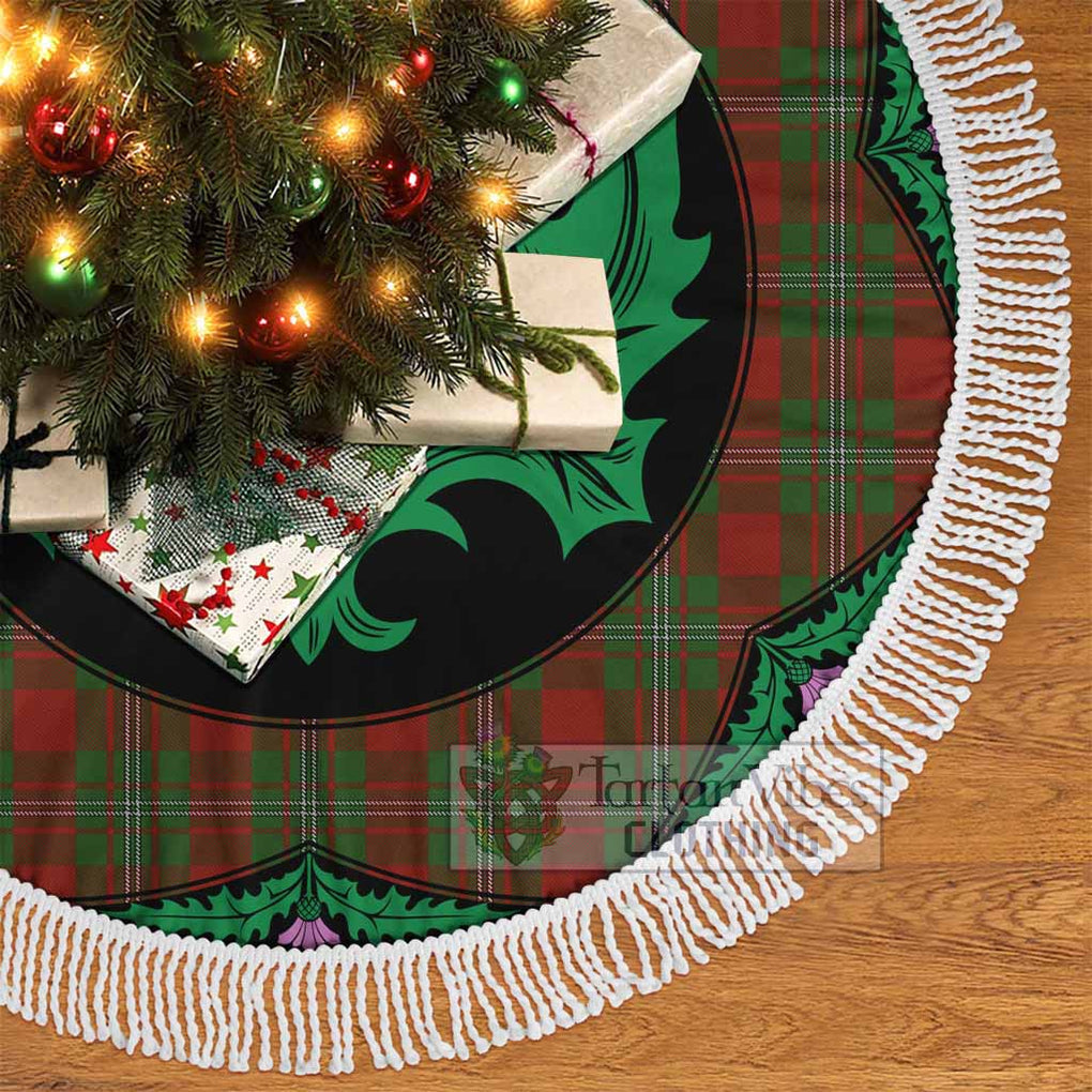 Tartan Vibes Clothing Strange (Strang) Tartan Christmas Tree Skirt Scottish Thistle Style