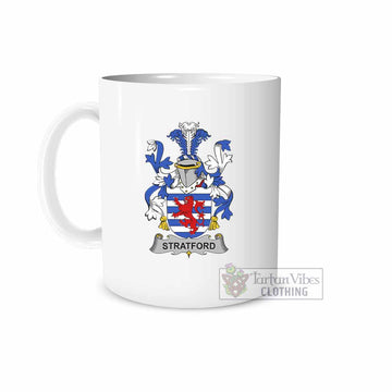 Stratford Irish Clan Coat of Arms Ceramic Mug White - 2D-tartanvibesclothing