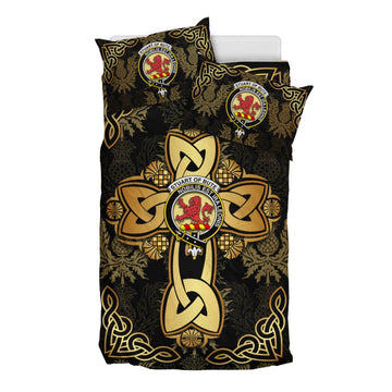 Stuart Clan Bedding Sets Gold Thistle Celtic Style