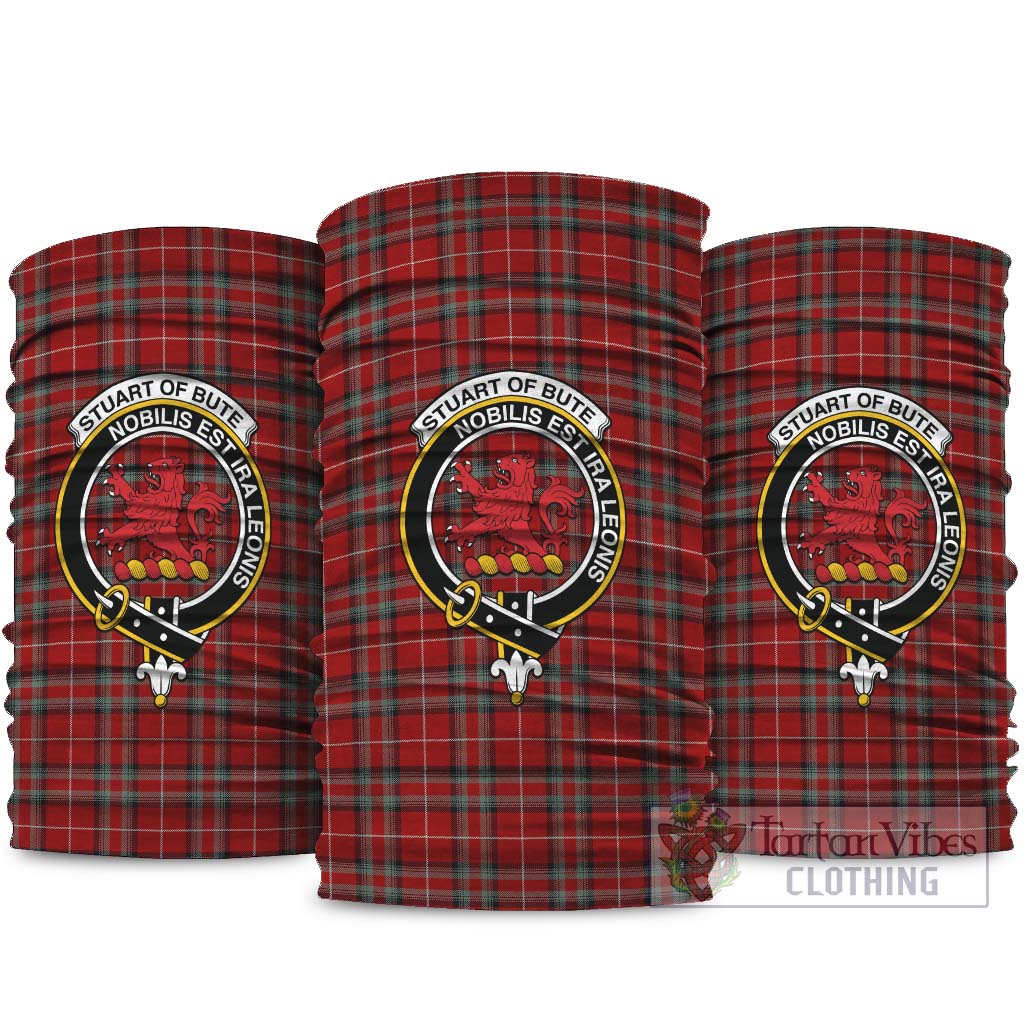 Stuart of Bute Tartan Neck Gaiters, Tartan Bandanas, Tartan Head Band with Family Crest