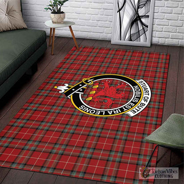 Stuart Of Bute Tartan Area Rug with Family Crest