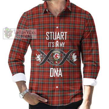 Stuart Of Bute Tartan Long Sleeve Button Shirt with Family Crest DNA In Me Style