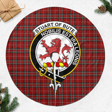 Stuart of Bute Tartan Christmas Tree Skirt with Family Crest