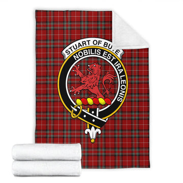 Stuart of Bute Tartan Blanket with Family Crest