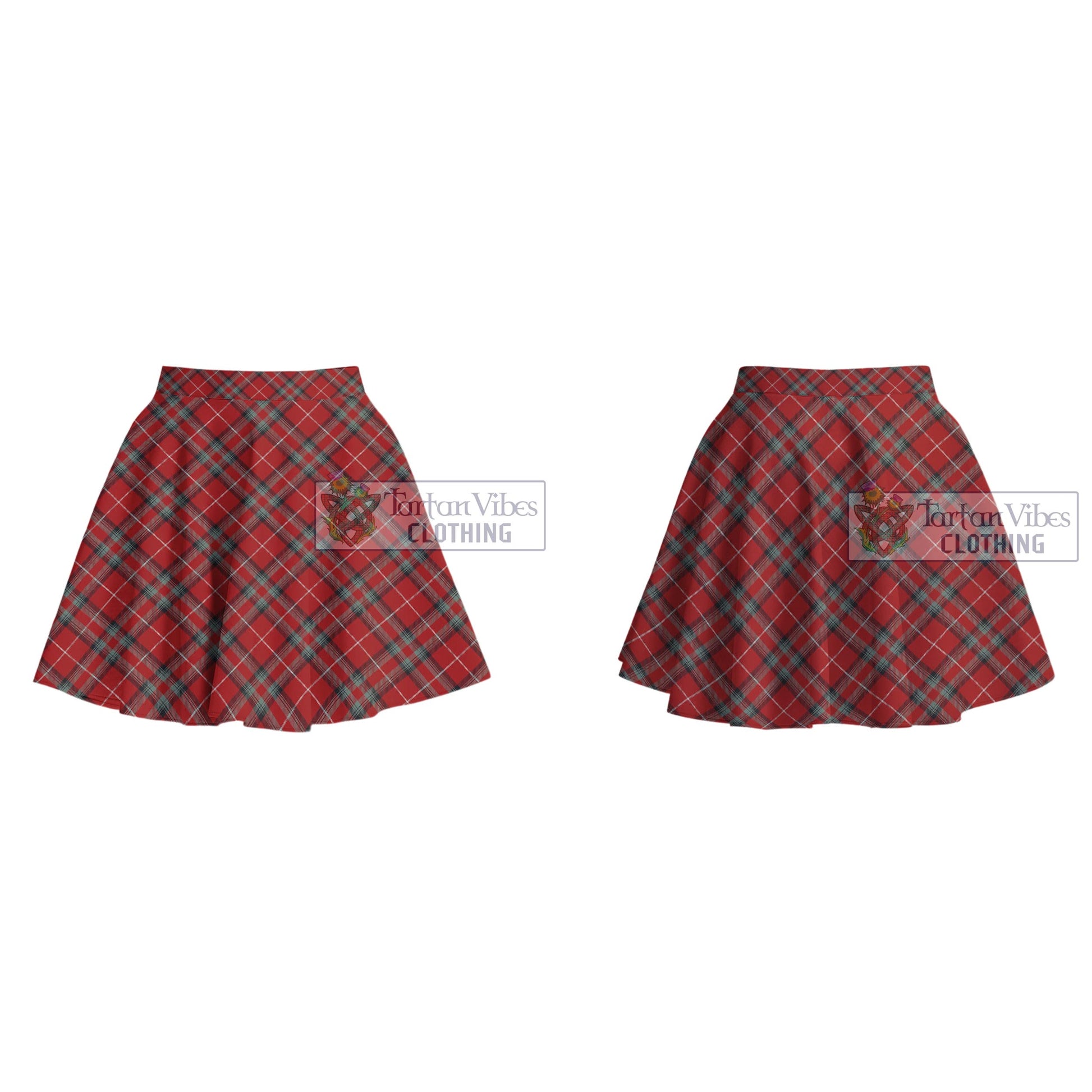 Tartan Vibes Clothing Stuart of Bute Tartan Women's Plated Mini Skirt