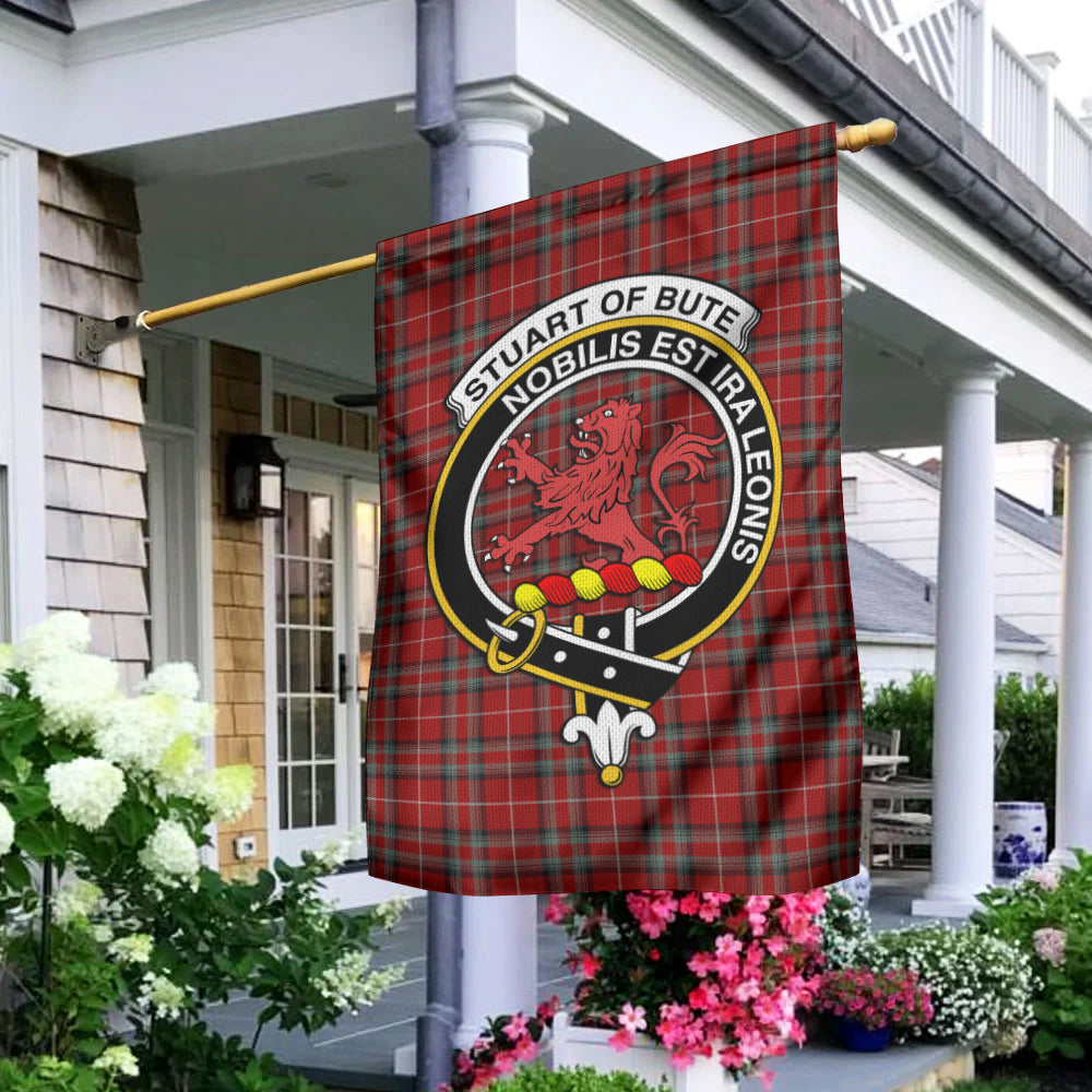 Stuart of Bute Tartan Flag with Family Crest - Tartan Vibes Clothing