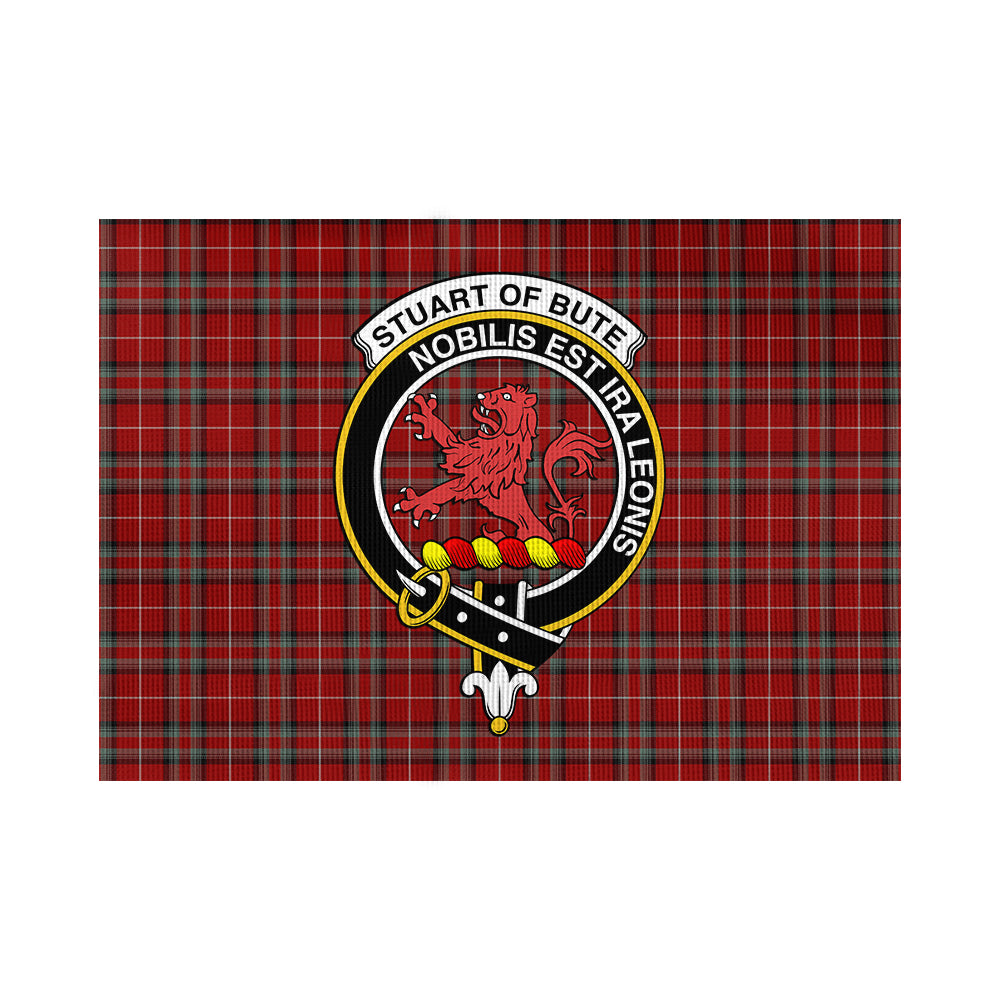 Stuart of Bute Tartan Flag with Family Crest - Tartan Vibes Clothing