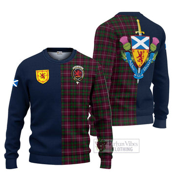 Stuart of Bute Hunting Tartan Ugly Sweater with Scottish Lion Royal Arm Half Style