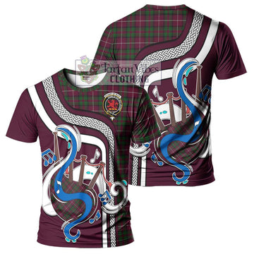 Stuart of Bute Hunting Tartan T-Shirt with Epic Bagpipe Style