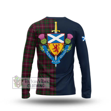 Stuart of Bute Hunting Tartan Long Sleeve T-Shirt Alba with Scottish Lion Royal Arm Half Style