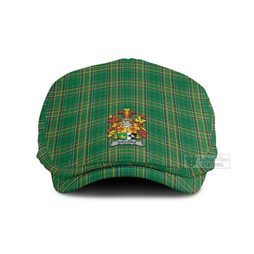 Sullivan Irish Clan Tartan Jeff Cap, Tartan Flat Cap with Coat of Arm Jeff Hat - Tartan Vibes Clothing
