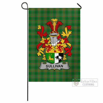 Sullivan Irish Clan Tartan Flag with Coat of Arms