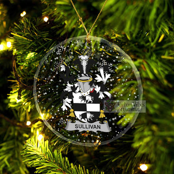 Sullivan (Beare) Irish Clan Christmas Glass Ornament with Coat of Arms