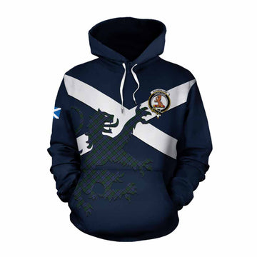 Sutherland Tartan Lion Rampant Cotton Hoodie Proudly Display Your Heritage with Alba Gu Brath and Clan Name