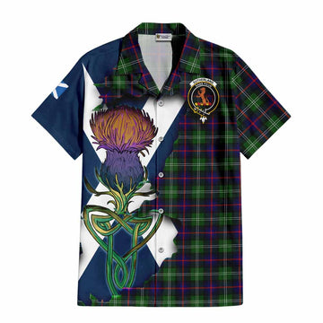 Sutherland Tartan Family Crest Hawaiian Shirt Scottish Thistle Celtic Inspired Kid - Tartan Vibes Clothing
