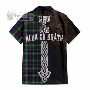 Sutherland Tartan Family Crest Hawaiian Shirt Alba Gu Brath Be Brave Lion Ancient Style - Tartan Vibes Clothing