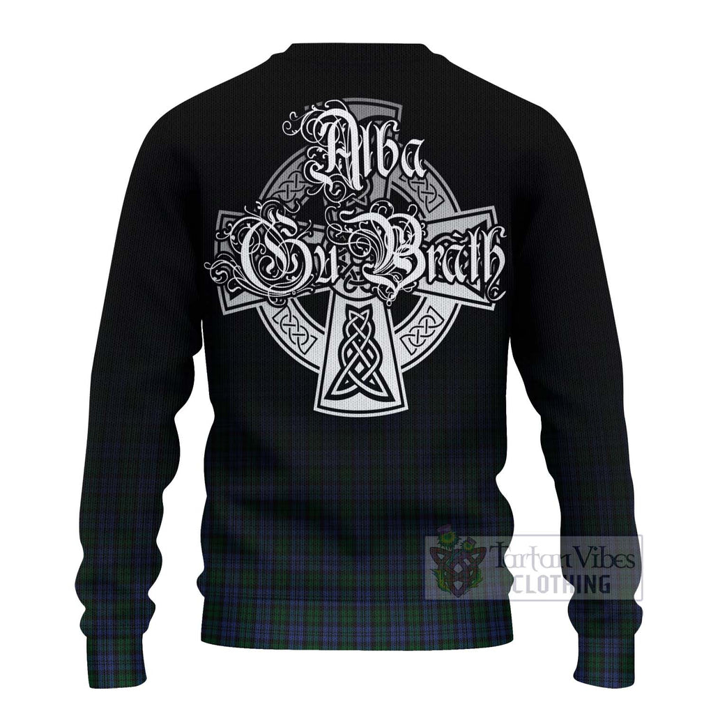 Tartan Vibes Clothing Sutherland Tartan Knitted Sweater Featuring Alba Gu Brath Family Crest Celtic Inspired