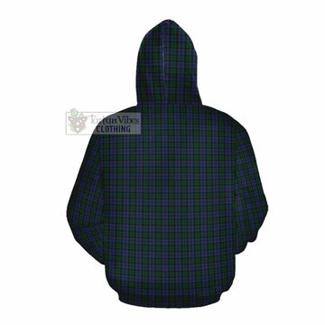 Sutherland Tartan Cotton Hoodie with Family Crest DNA In Me Style