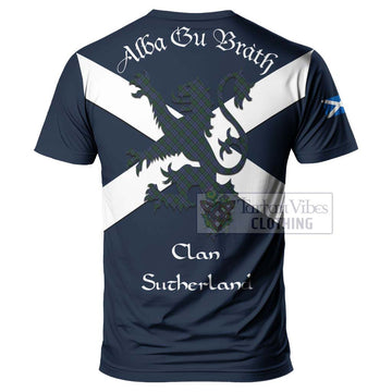 Sutherland Tartan Lion Rampant T-Shirt Proudly Display Your Heritage with Alba Gu Brath and Clan Name