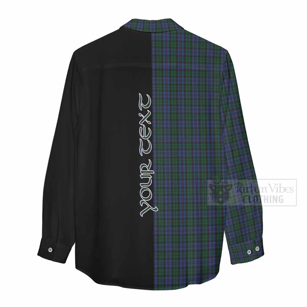 Tartan Vibes Clothing Sutherland Tartan Women's Casual Shirt with Family Crest and Half Of Me Style