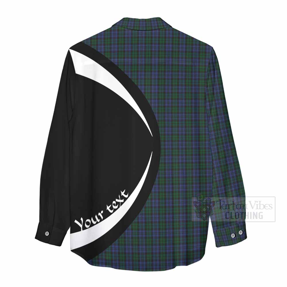 Tartan Vibes Clothing Sutherland Tartan Women's Casual Shirt with Family Crest Circle Style