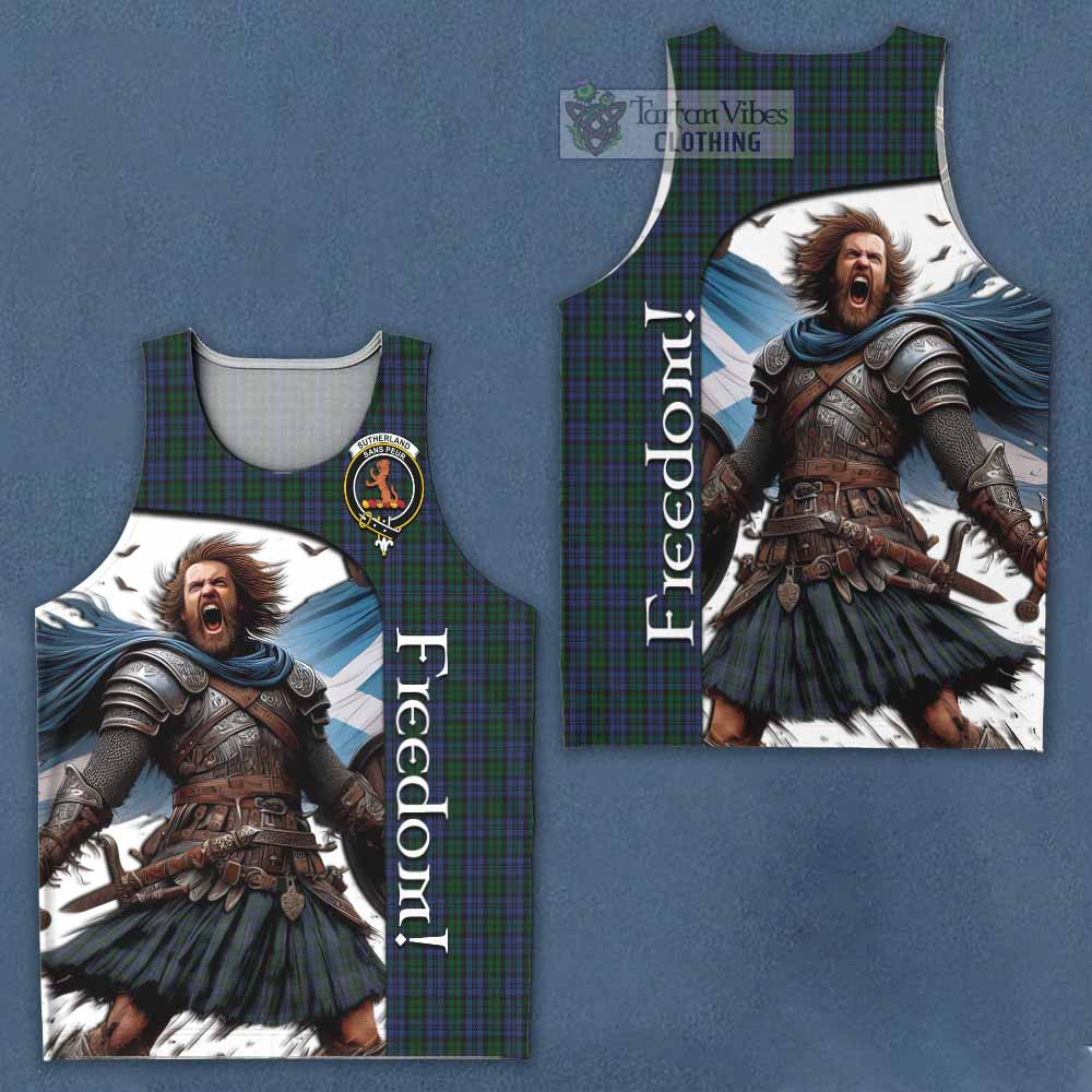 Sutherland Crest Tartan Men's Tank Top Inspired by the Freedom of Scottish Warrior - Tartan Vibes Clothing