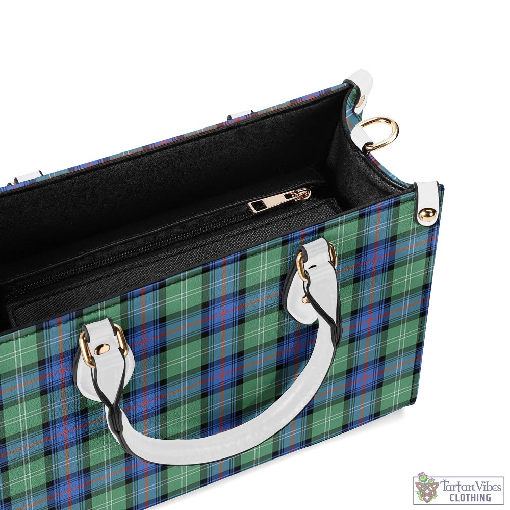 Tartan Vibes Clothing Sutherland Ancient Tartan Luxury Leather Handbags