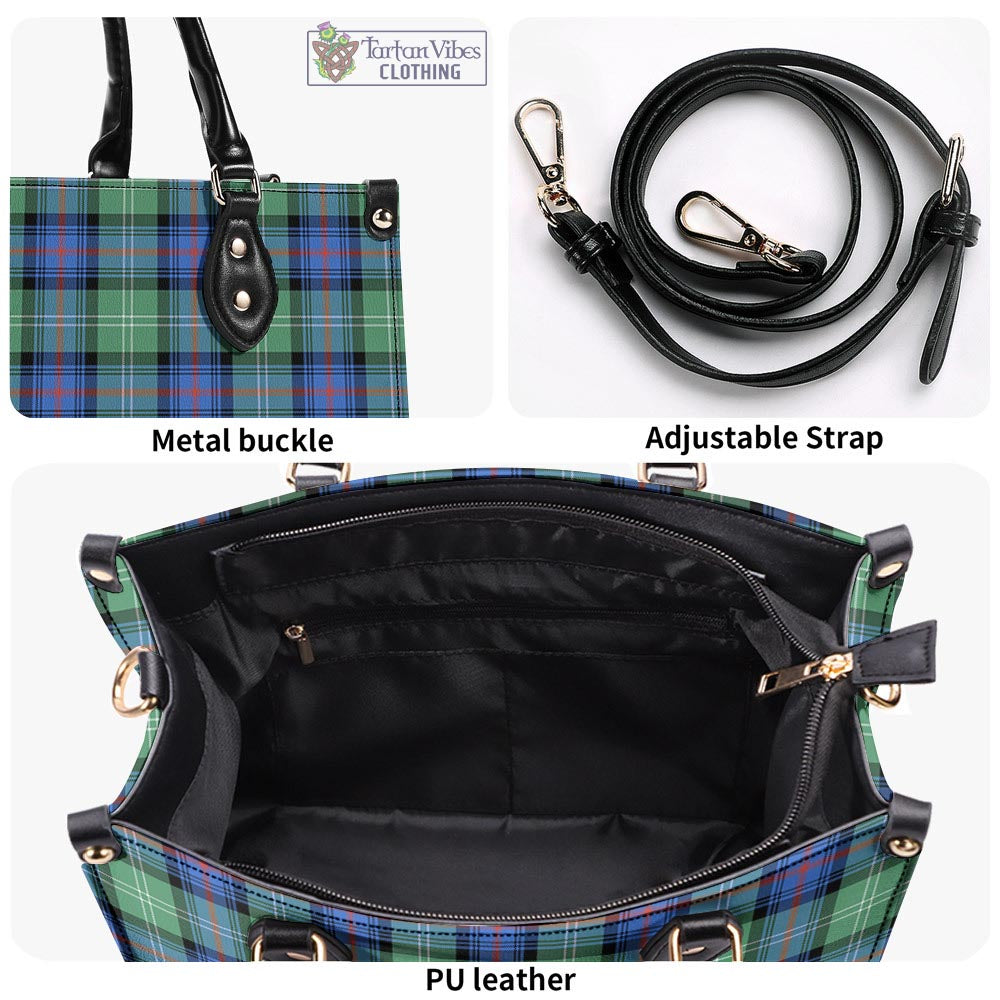 Tartan Vibes Clothing Sutherland Ancient Tartan Luxury Leather Handbags