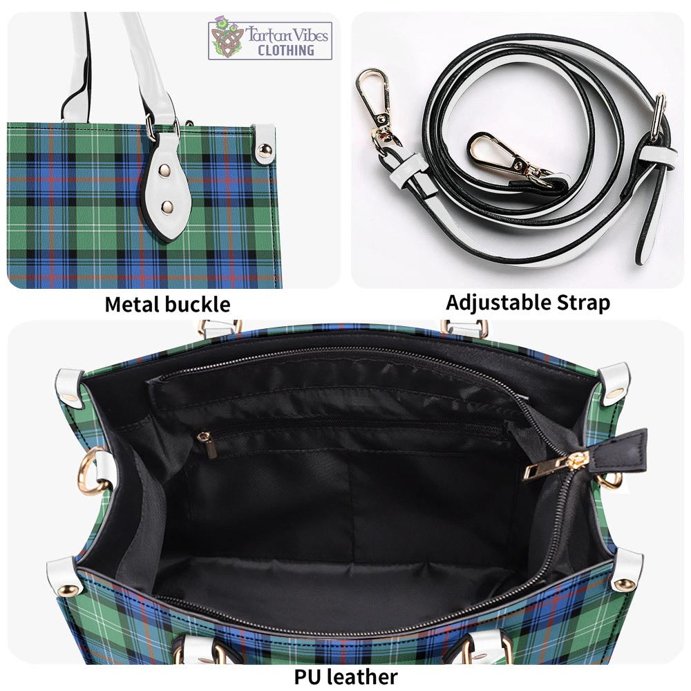 Tartan Vibes Clothing Sutherland Ancient Tartan Luxury Leather Handbags