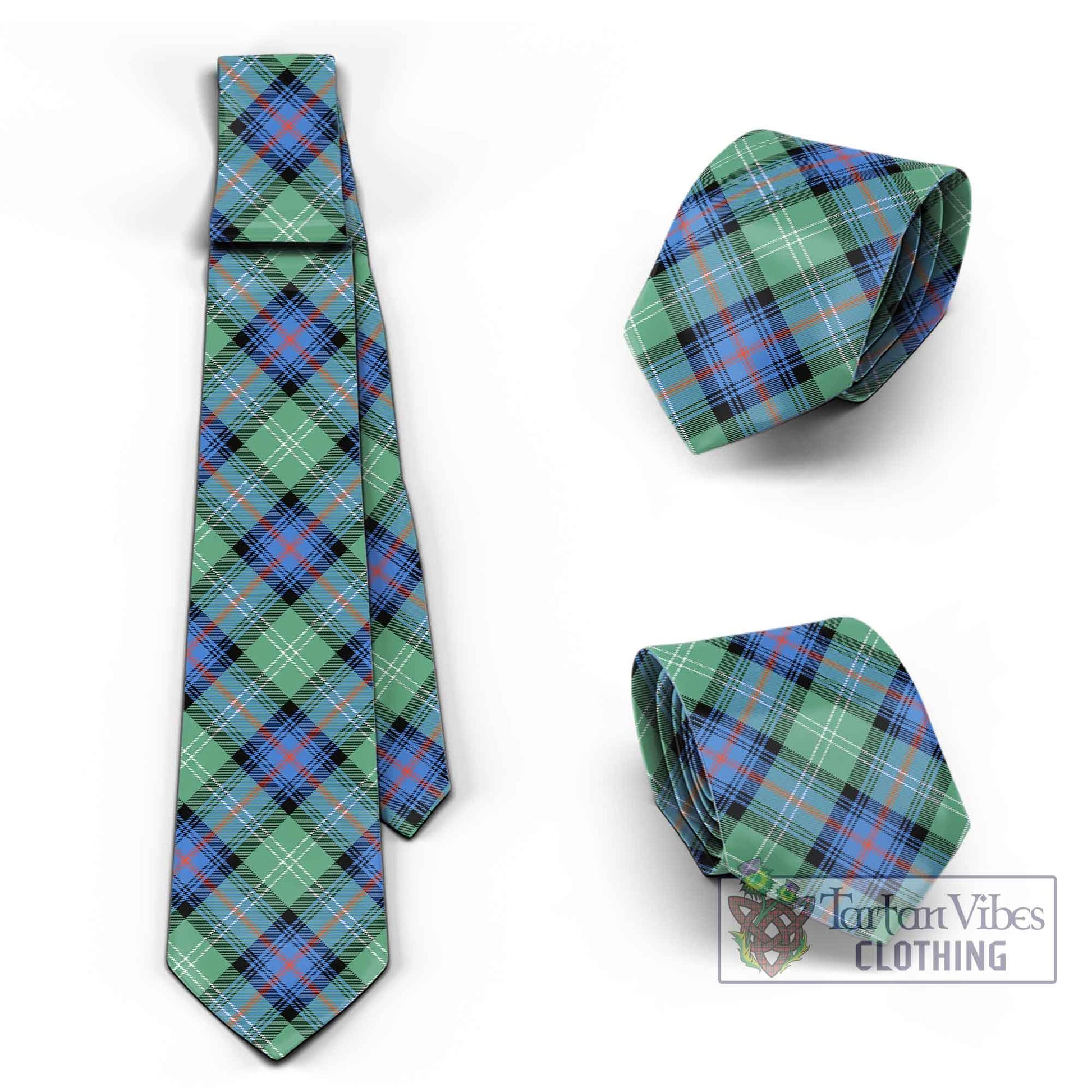 Tartan Vibes Clothing Sutherland Ancient Tartan Classic Necktie Cross Style