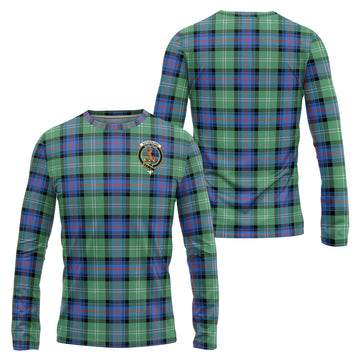 Sutherland Ancient Tartan Long Sleeve T-Shirt with Family Crest