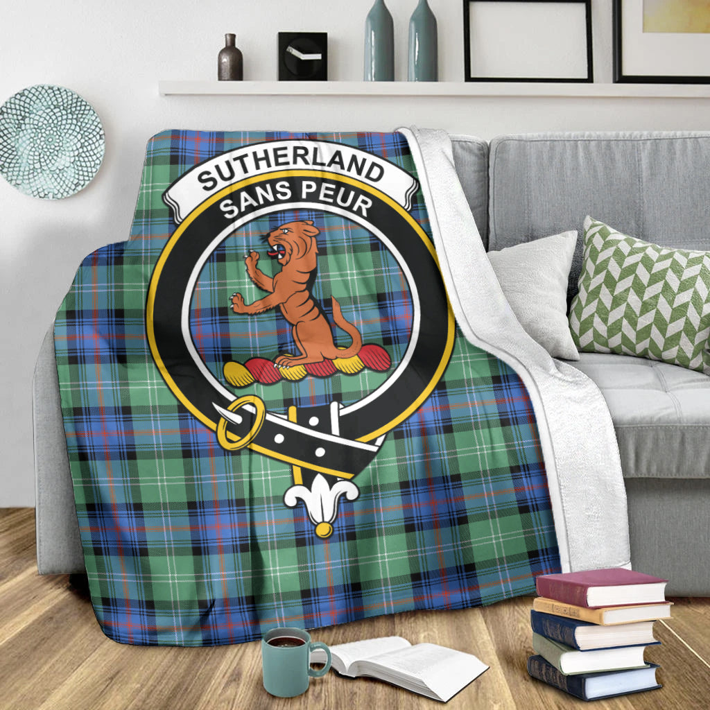 sutherland-ancient-tartab-blanket-with-family-crest