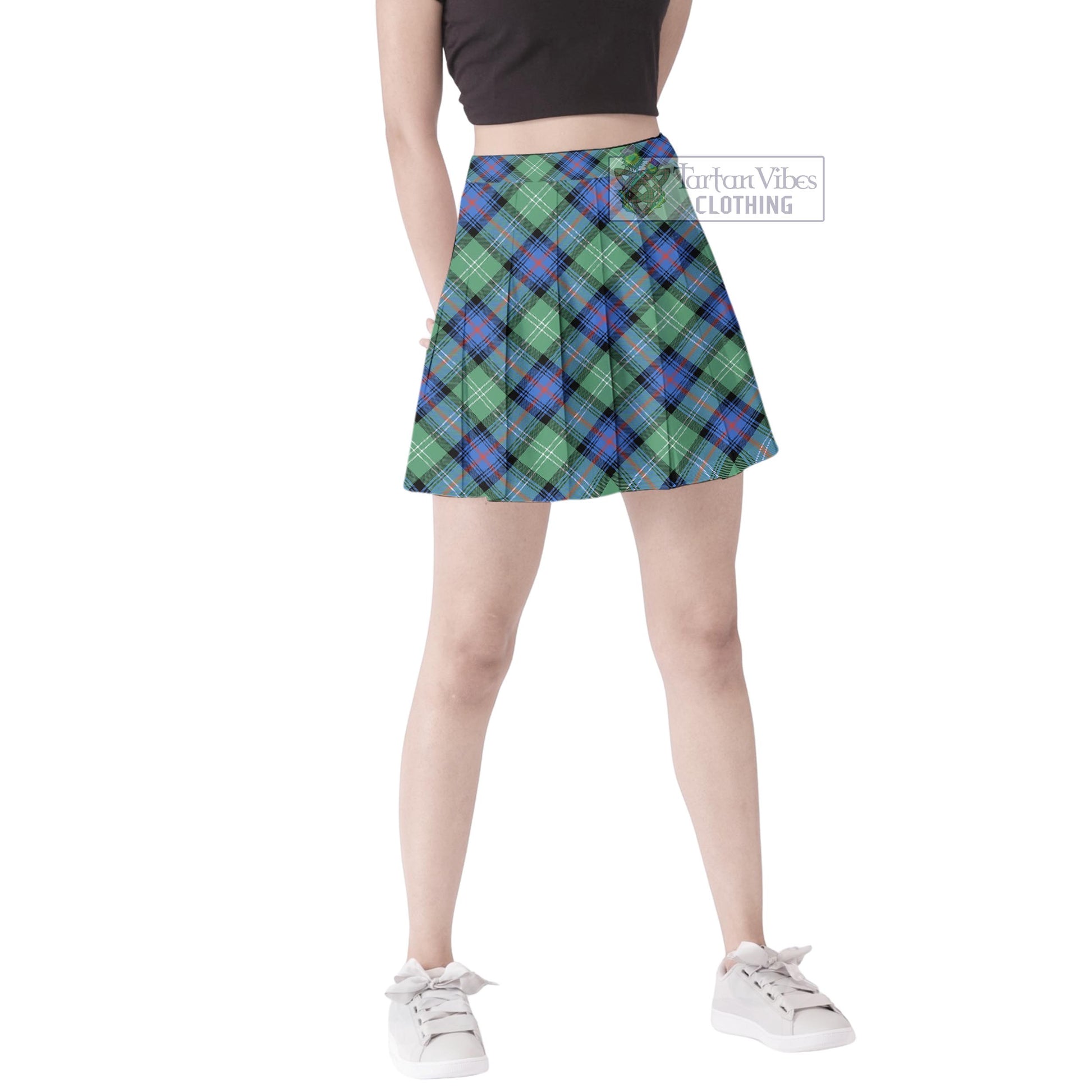 Tartan Vibes Clothing Sutherland Ancient Tartan Women's Plated Mini Skirt