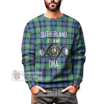 Sutherland Ancient Tartan Sweatshirt with Family Crest DNA In Me Style