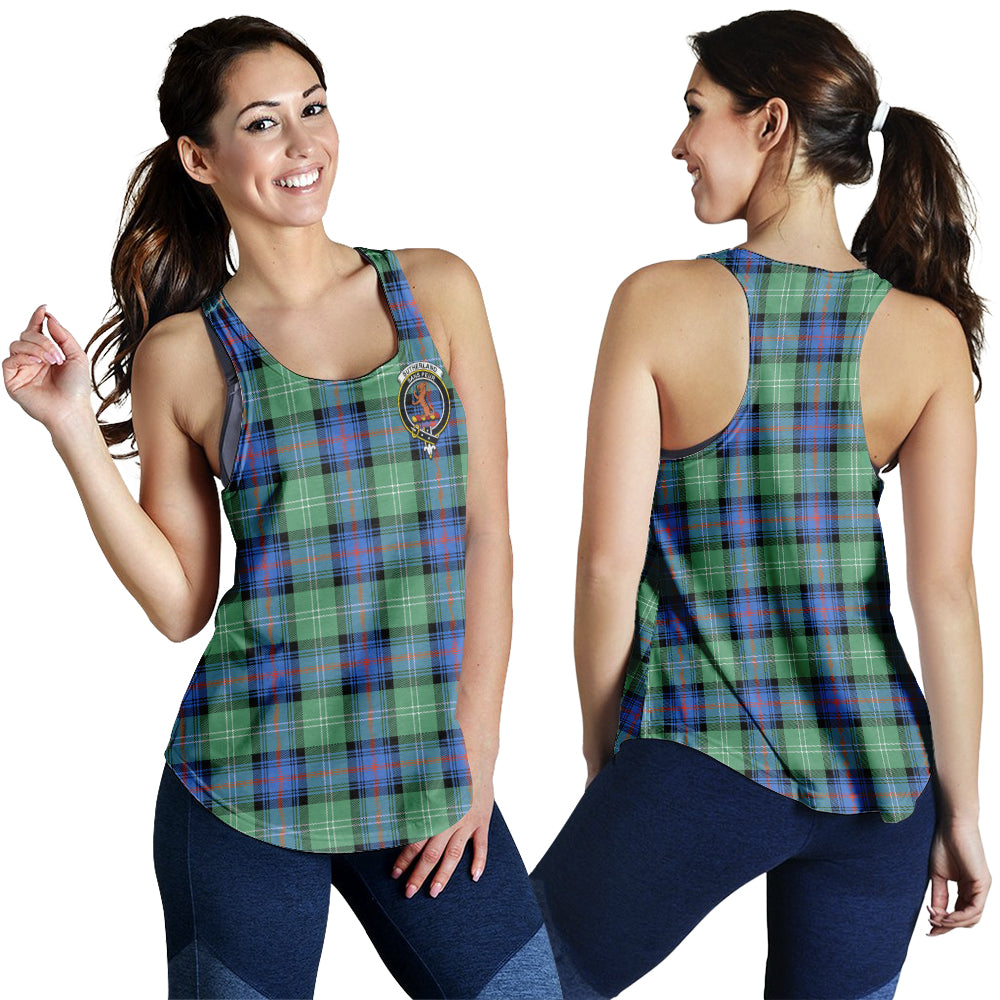 sutherland-ancient-tartan-women-racerback-tanks-with-family-crest